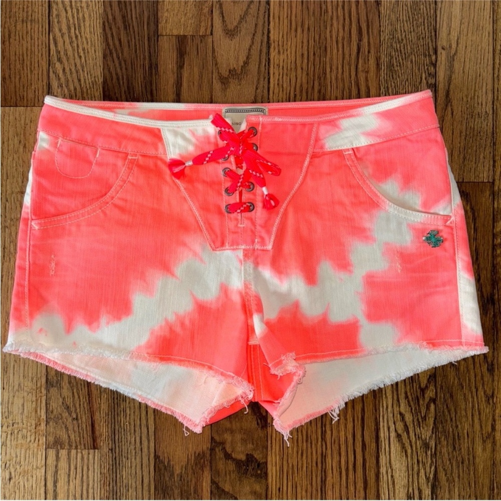Maison Scotch Tie-Dye Lace-Up Shorts Women's Size 1